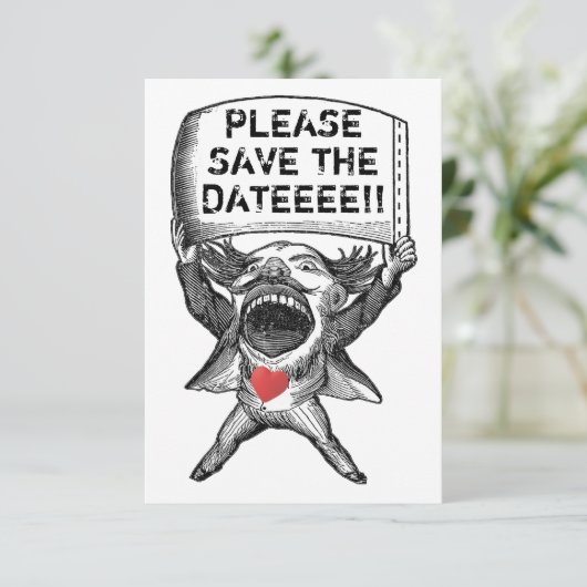 日ユニーク付おもしろいを保存する 招待状 (スタンド正面)