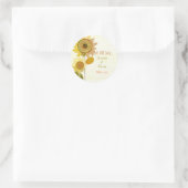 日ユニーク付を保存したひまわり結婚式 ラウンドシール (バッグ)