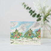 日中のクリスマスツリー シーズンポストカード (スタンド正面)