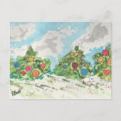 日中のクリスマスツリー シーズンポストカード (正面)