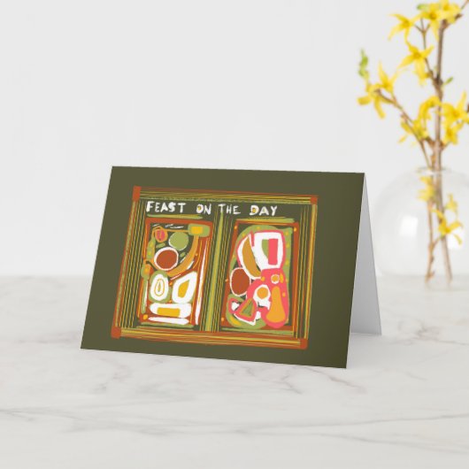 日中の挨拶状 カード (黄色い花)