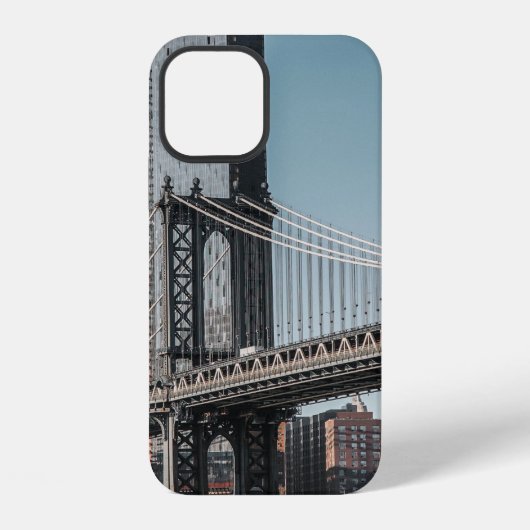 日中の灰色の橋 iPhoneケース (裏面)
