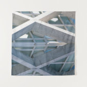 日中の灰色コンクリート建物 タペストリー (正面(横))