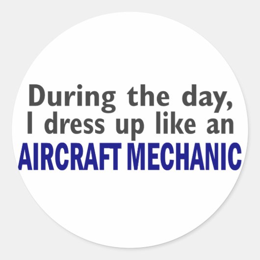 日中の航空機整備士 ラウンドシール (正面)