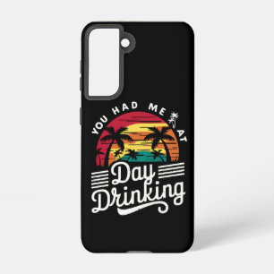 日中の飲酒でイチコロよかったね おもしろ レトロ ビーチ SAMSUNG GALAXY S21ケース