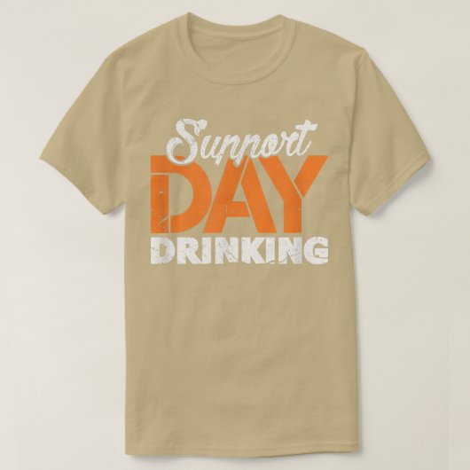 日中の飲酒パーティーやバチェラー/バチェレッテパーティーを応援するD Tシャツ (デザイン正面)