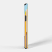 日中の黄色いコンクリート建築 iPhoneケース (右側面)