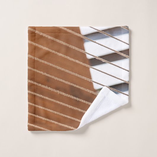 日中は茶色の窓ブラインド ウォッシュタオル (ウォッシュタオル)