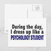 日中私は心理学学生のように服を着ます ポストカード (正面/裏面)