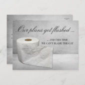 日付おもしろいの延期を変更す結婚る 案内ポストカード (正面/裏面)