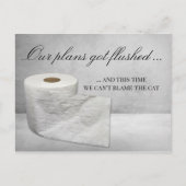 日付おもしろいの延期を変更す結婚る 案内ポストカード (正面)