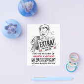 日付おもしろいの招待を保存する チラシ (シングル)