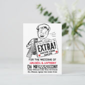 日付おもしろいの遡及保存 インビテーションポストカード (スタンド正面)