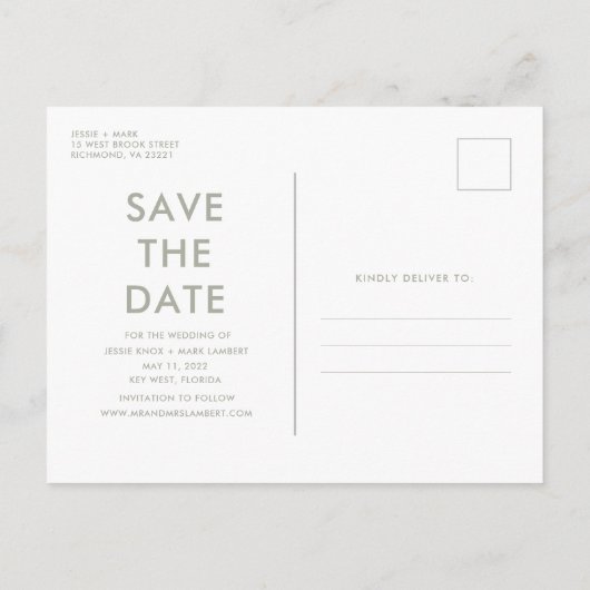 日付おもしろいを節約する、酒、食べ物、悪いダンスの動き 案内ポストカード (裏面)