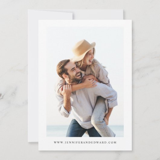 日付おもしろいカードを保存する無料ドリンク セーブザデート (裏面)