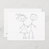 日付おもしろいカードを保存 案内ポストカード (正面/裏面)