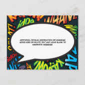 日付おもしろいモダン漫画帳の保存 案内ポストカード (裏面)