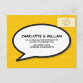 日付おもしろいモダン漫画帳の変更 案内ポストカード (裏面)