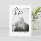 日付お洒落を保存する手書き写真 招待状 (スタンド正面)