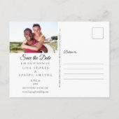 日付お知らせ カレンダー ゴールド ハート フォト 案内ポストカード (裏面)