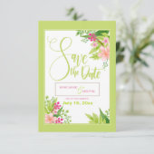 日付お知らせ フラワー アナウンスメント 招待状 (スタンド正面)