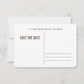 日付か郵便はがき-金ゴールドのLit Nite --を救って下さい セーブザデート (裏面)