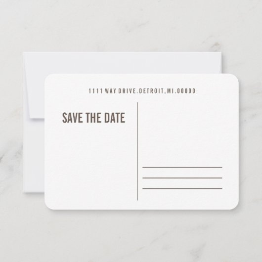 日付か郵便はがき-金ゴールドのLit Nite --を救って下さい セーブザデート (裏面)