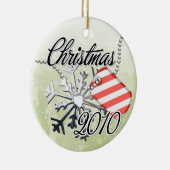 日付がついた軍のクリスマスのオーナメント セラミックオーナメント (右)