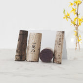 日付が付いているワインのコルク カード (黄色い花)