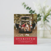 日付が赤い写真用はがきを保存する休日 シーズンポストカード (スタンド正面)