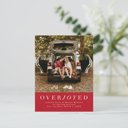 日付が赤い写真用はがきを保存する休日 シーズンポストカード (スタンド正面)