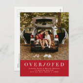 日付が赤い写真用はがきを保存する休日 シーズンポストカード (正面/裏面)