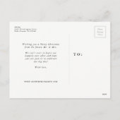 日付が赤い写真用はがきを保存する休日 シーズンポストカード (裏面)