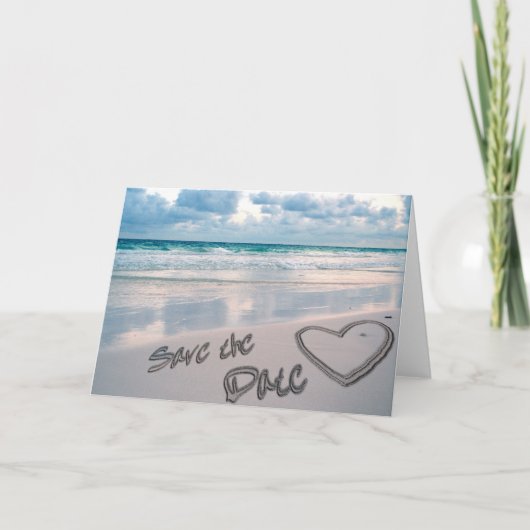 日付とハート書の保存 案内状 (正面)