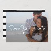 日付によってブラシをかけられる上敷の写真の発表を救って下さい セーブザデート (正面/裏面)