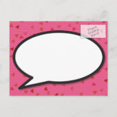 日付のおもしろいレトロ漫画ブックのアーポップ・アートのト インビテーションポストカード (裏面)