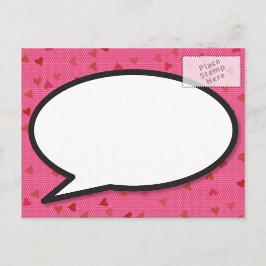 日付のおもしろいレトロ漫画ブックのアーポップ・アートのト インビテーションポストカード (裏面)