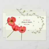 日付のお知らせのモダン保存 招待状 (正面/裏面)