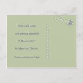 日付のつる植物と花はがきテンプレートの保存 案内ポストカード (裏面)