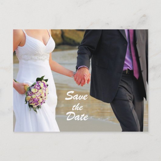 日付のはがきを結婚保存する 案内ポストカード (正面)