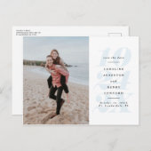 日付のはっきりした青い写真はがきを保存 ポストカード (正面/裏面)