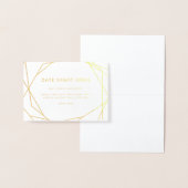 日付のアイディアの非対称的で幾何学的な結婚式の装飾 箔カード (ディスプレー)