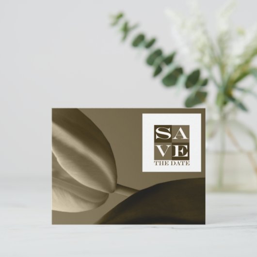 日付のイベントと結婚はがきを保存 案内ポストカード (スタンド正面)