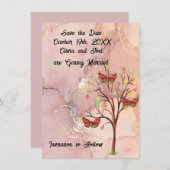 日付のイベント結婚カードの保存 招待状 (正面/裏面)