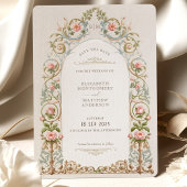 日付のエレガンスをビクトリアン保存 招待状