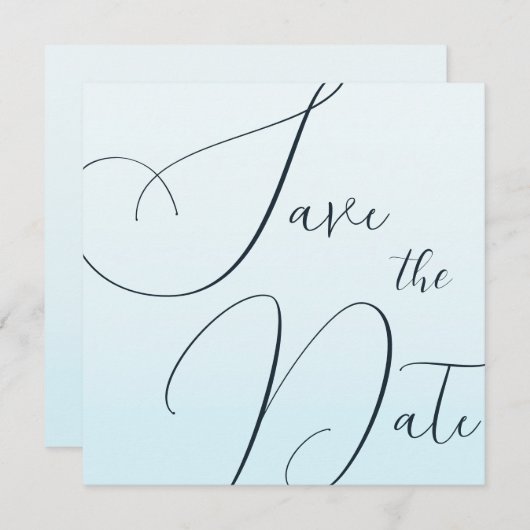 日付のエレガントカスタマイズ可能なテンプレートの保存 招待状 (正面/裏面)