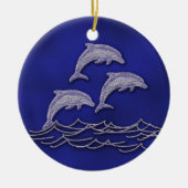 日付のオーナメントの招待状を救って下さい セラミックオーナメント (正面)