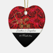 日付のオーナメントの招待 セラミックオーナメント (左)