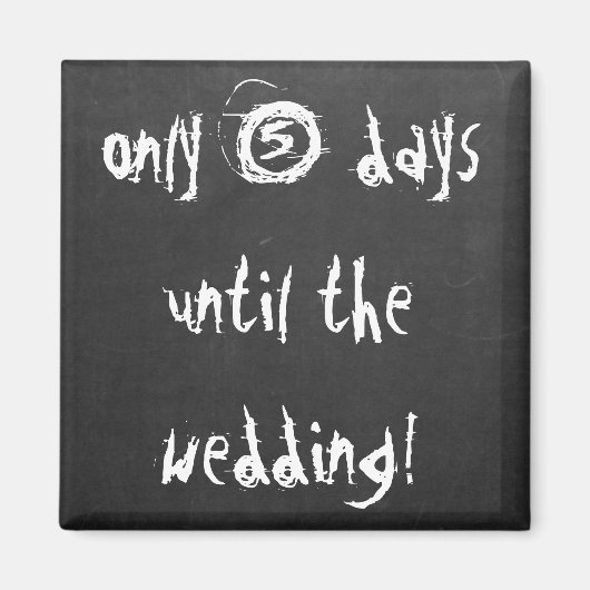 日付のカウントダウおもしろいン結婚引用文磁石の保存 マグネット (正面)