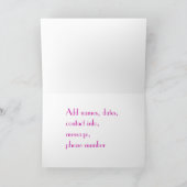 日付のカスタマイズ可能なカードの保存 案内状 (内部)